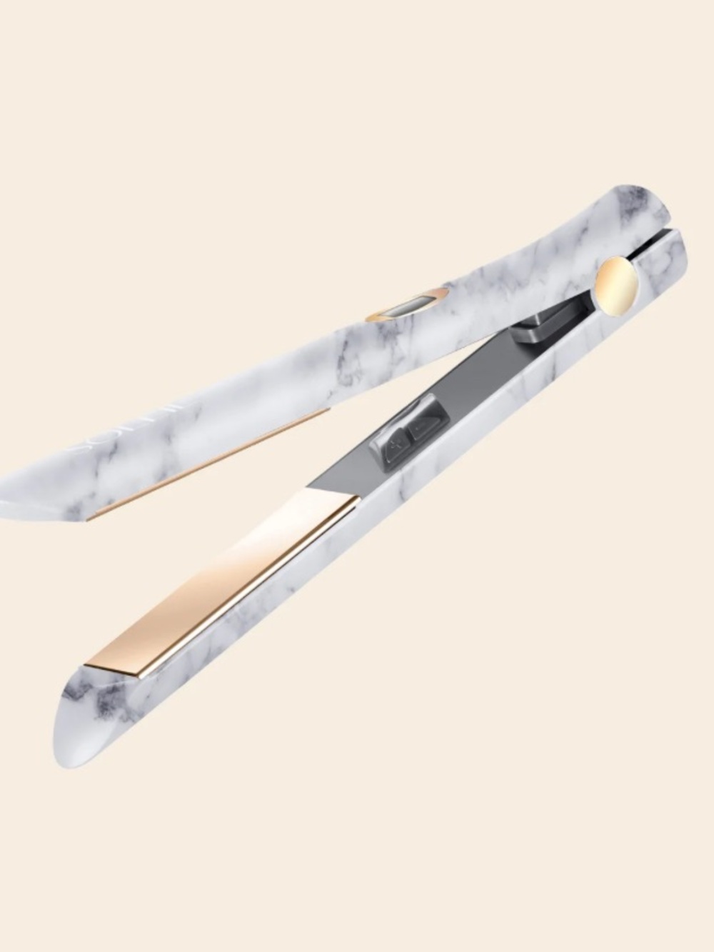 ROYALE Opulent Marble Infra-Titanium Plated Straightener- Marble White